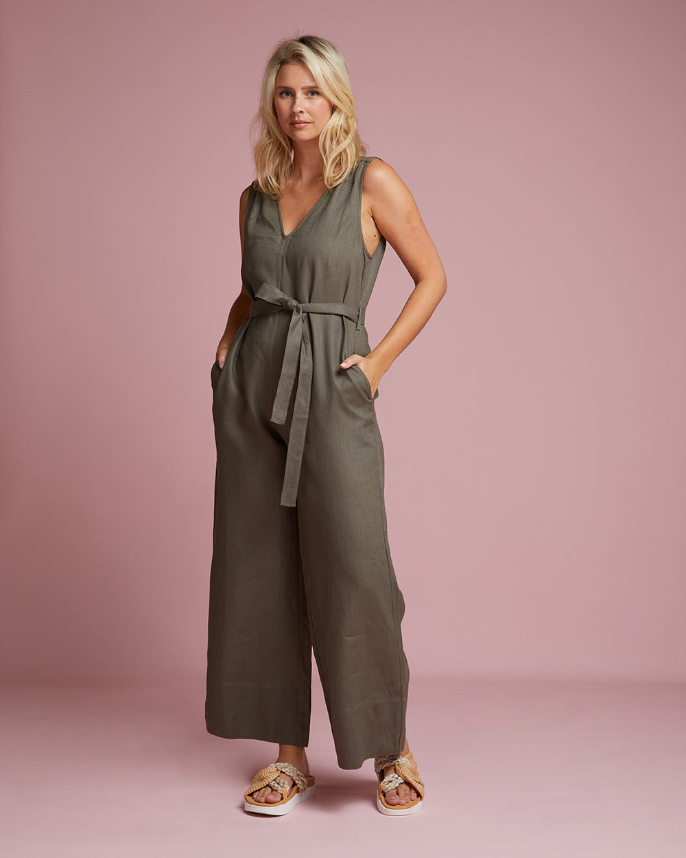 Amalfi Jumpsuit - Khaki