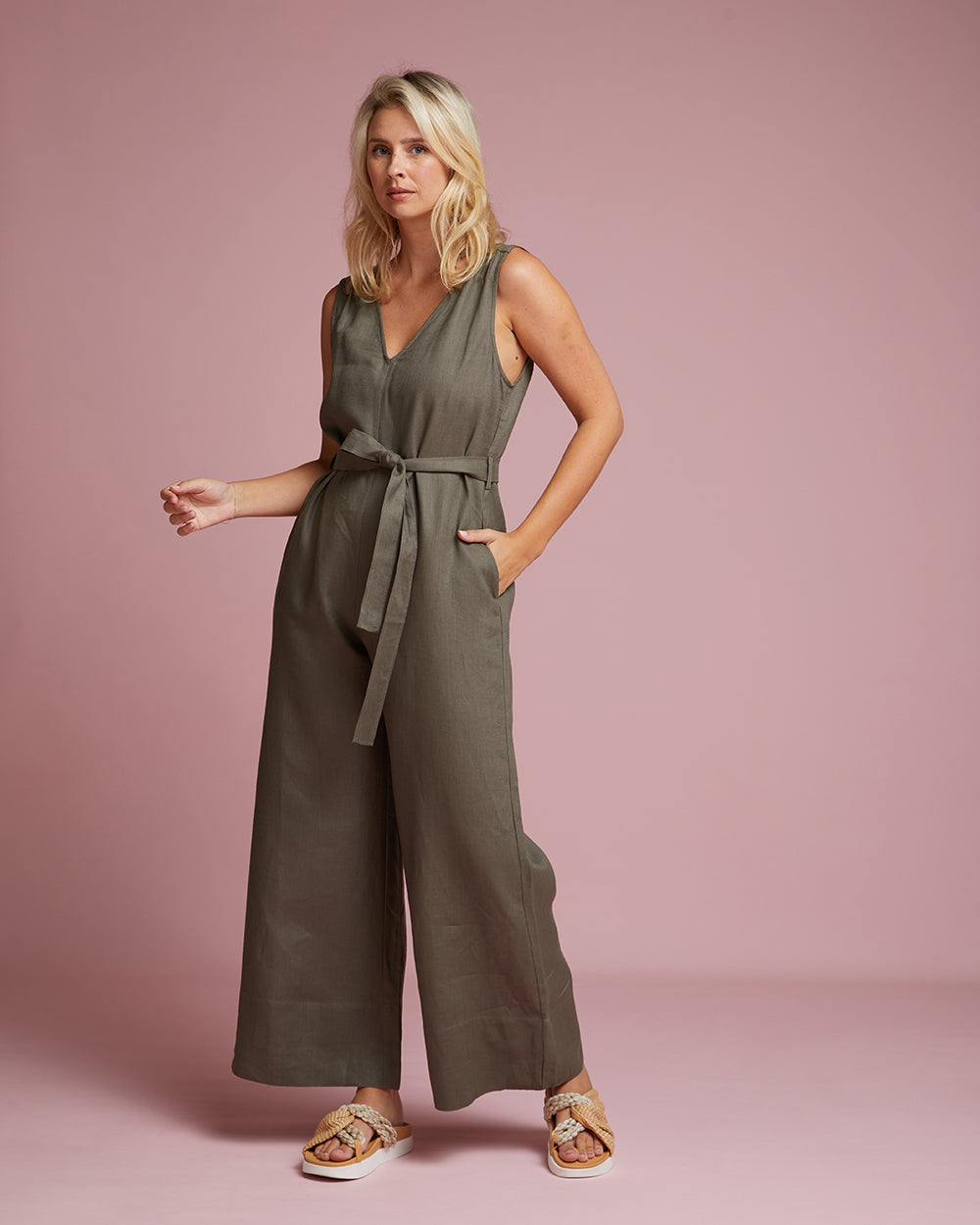 Amalfi Jumpsuit - Khaki