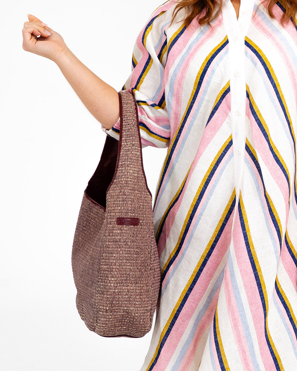 Arcadia Tote - Burgundy Weave