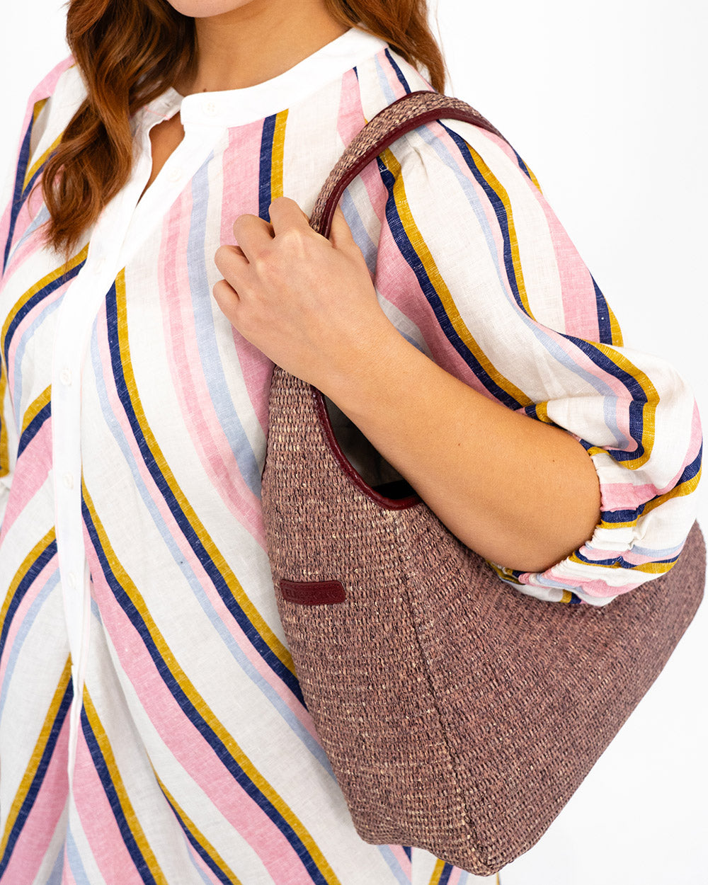 Arcadia Tote - Burgundy Weave