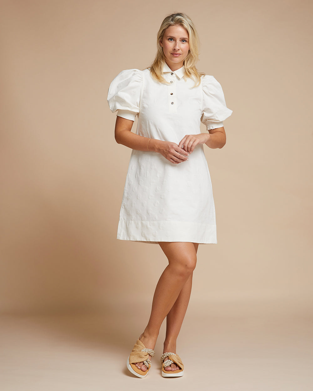 Belvedere Dress - Vanilla Dot