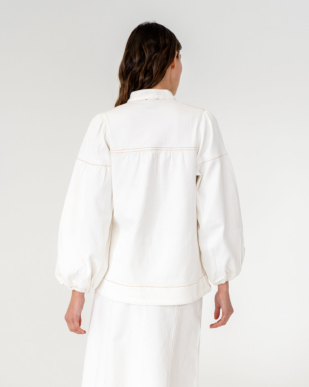Berkeley Blouse - Chalk Denim