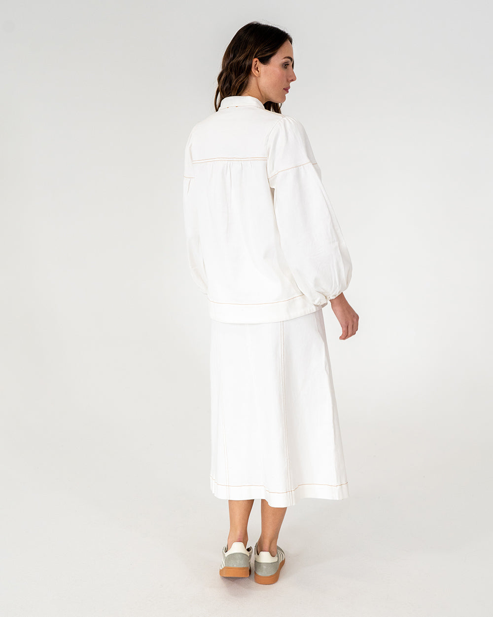 Berkeley Blouse - Chalk Denim