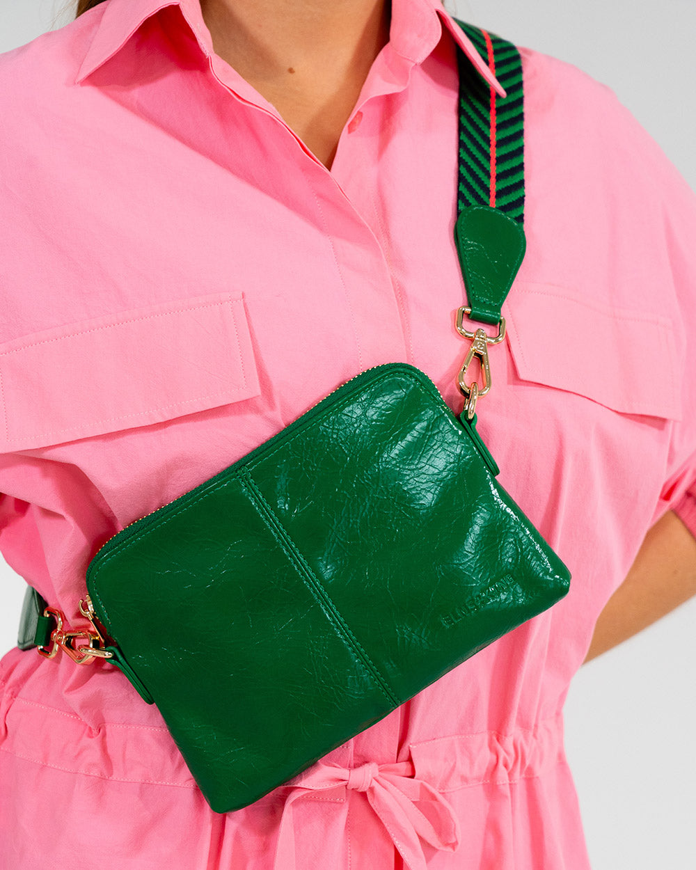 Bowery Petite - Green Crinkle