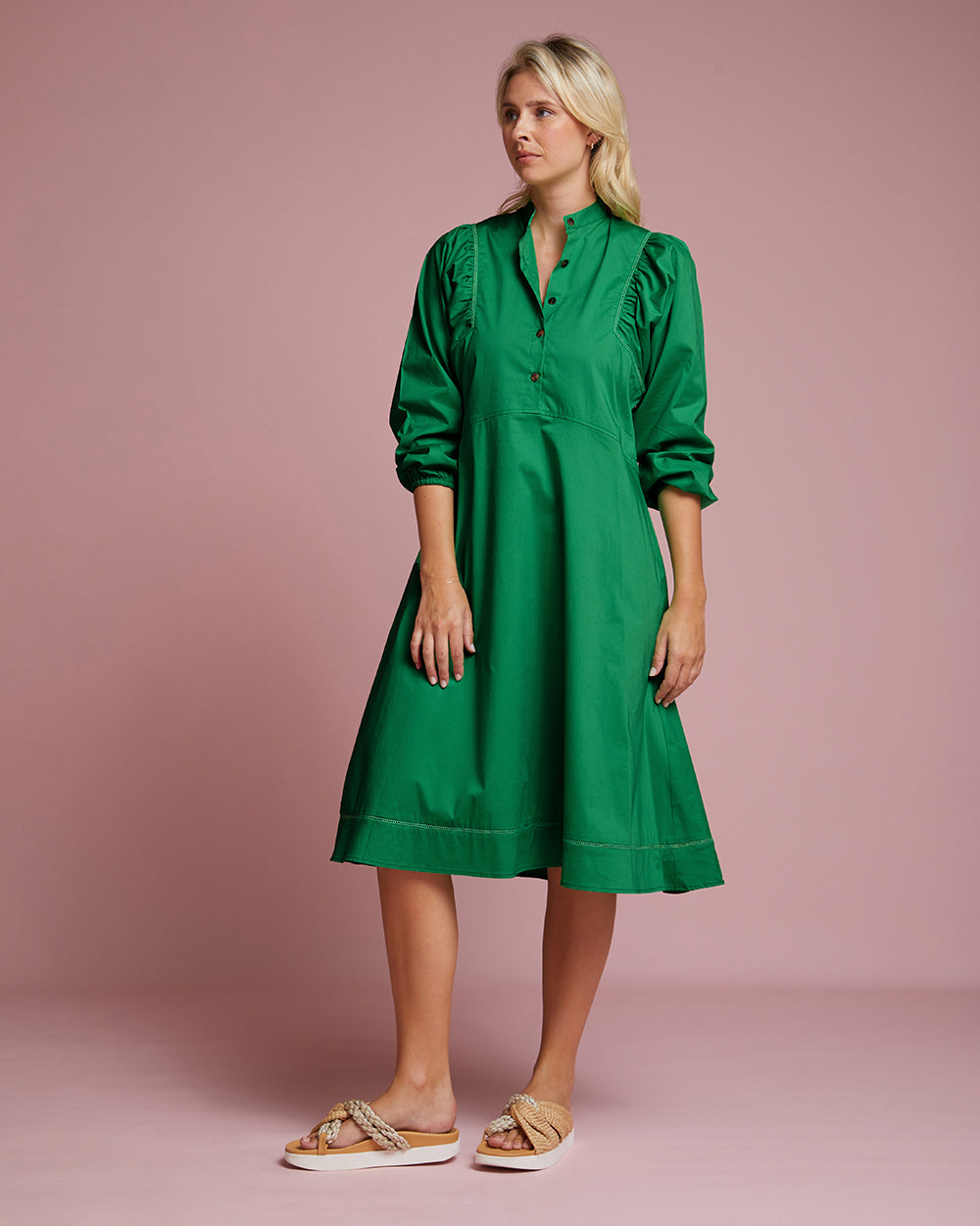 Capri Midi Dress - Emerald