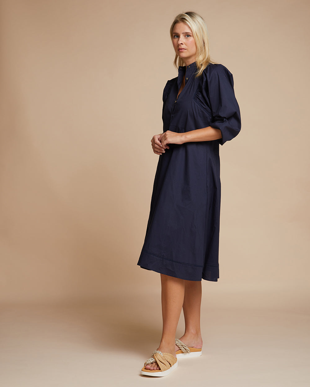 Capri Midi Dress - Navy