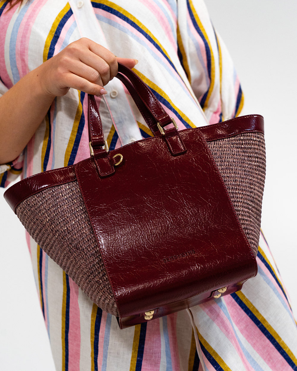 Carnegie Tote - Burgundy Weave