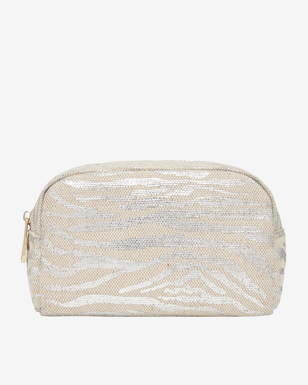 Small Cosmetics Bag - Silver Zebra