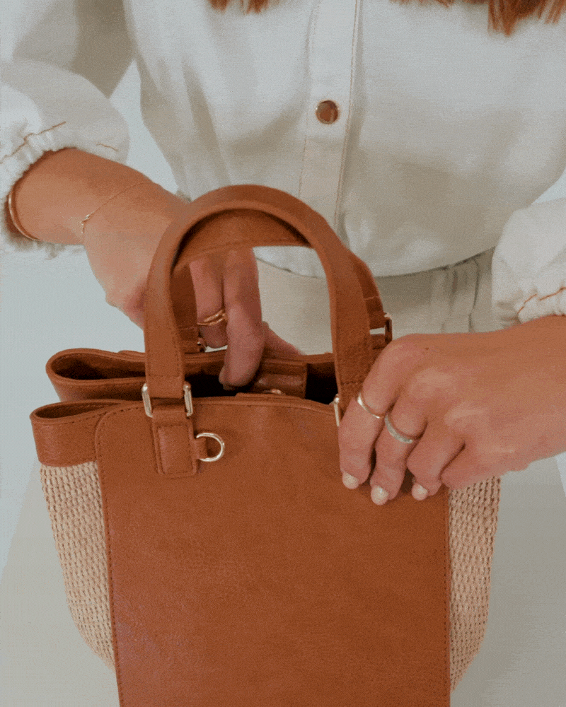 Carnegie Tote - Tan Weave