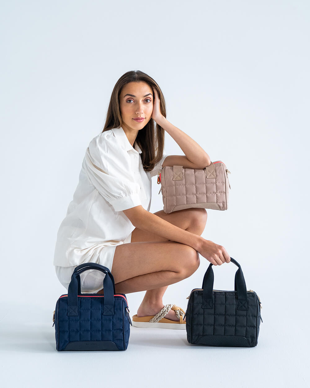 Hartley Doctors Bag - Quilted Taupe