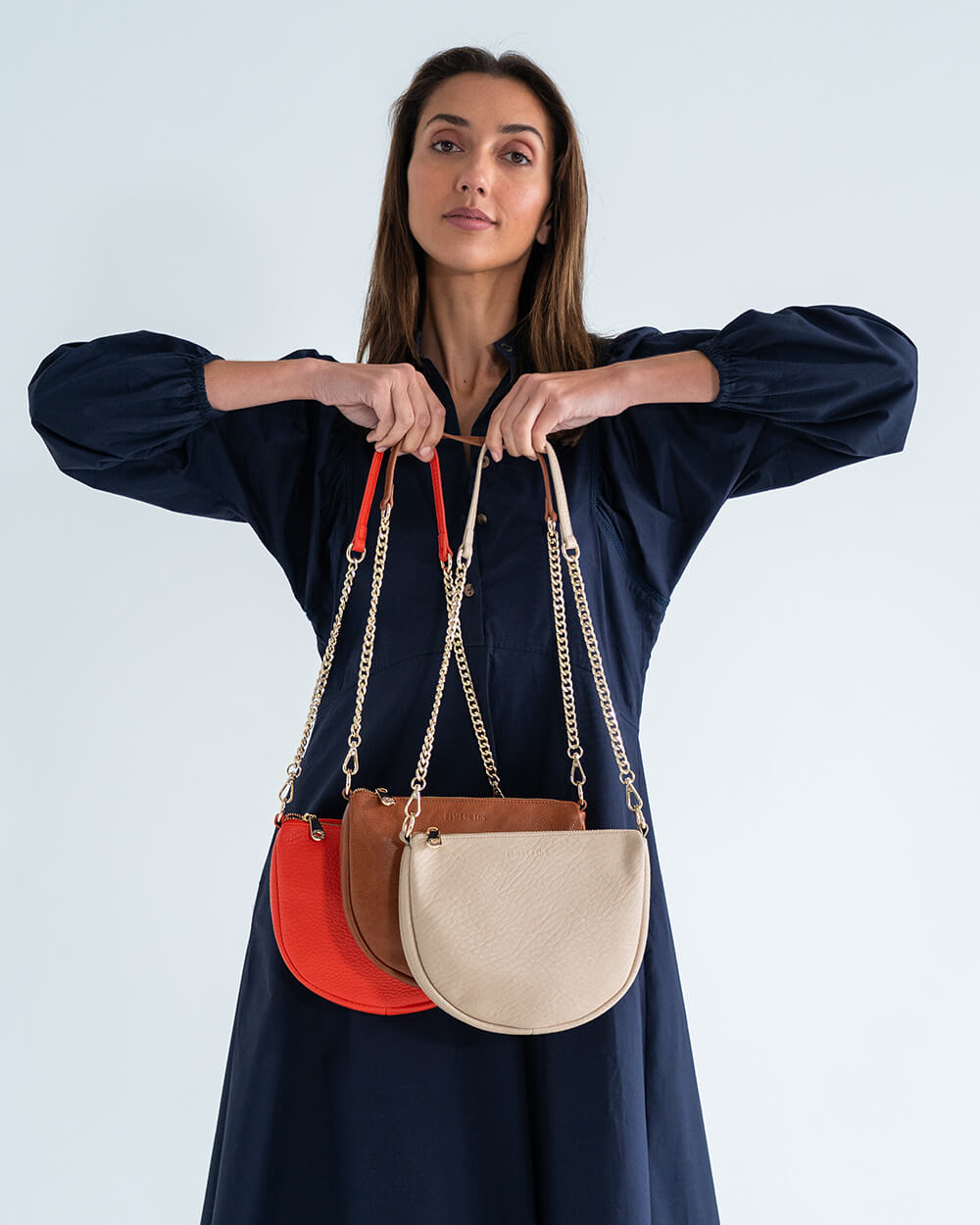 La Palma Crossbody - Tan Pebble