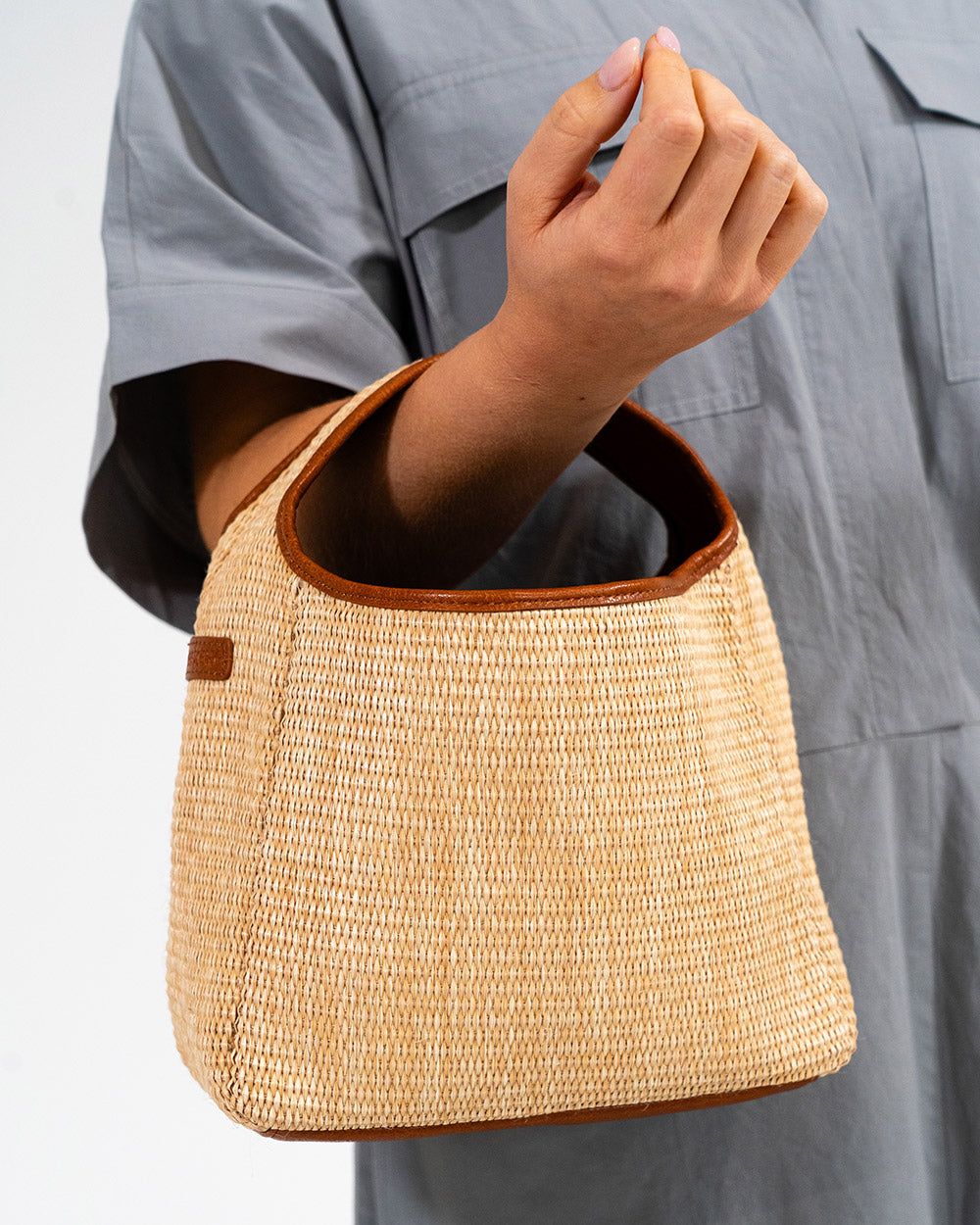 Linton Crossbody Large - Tan Weave