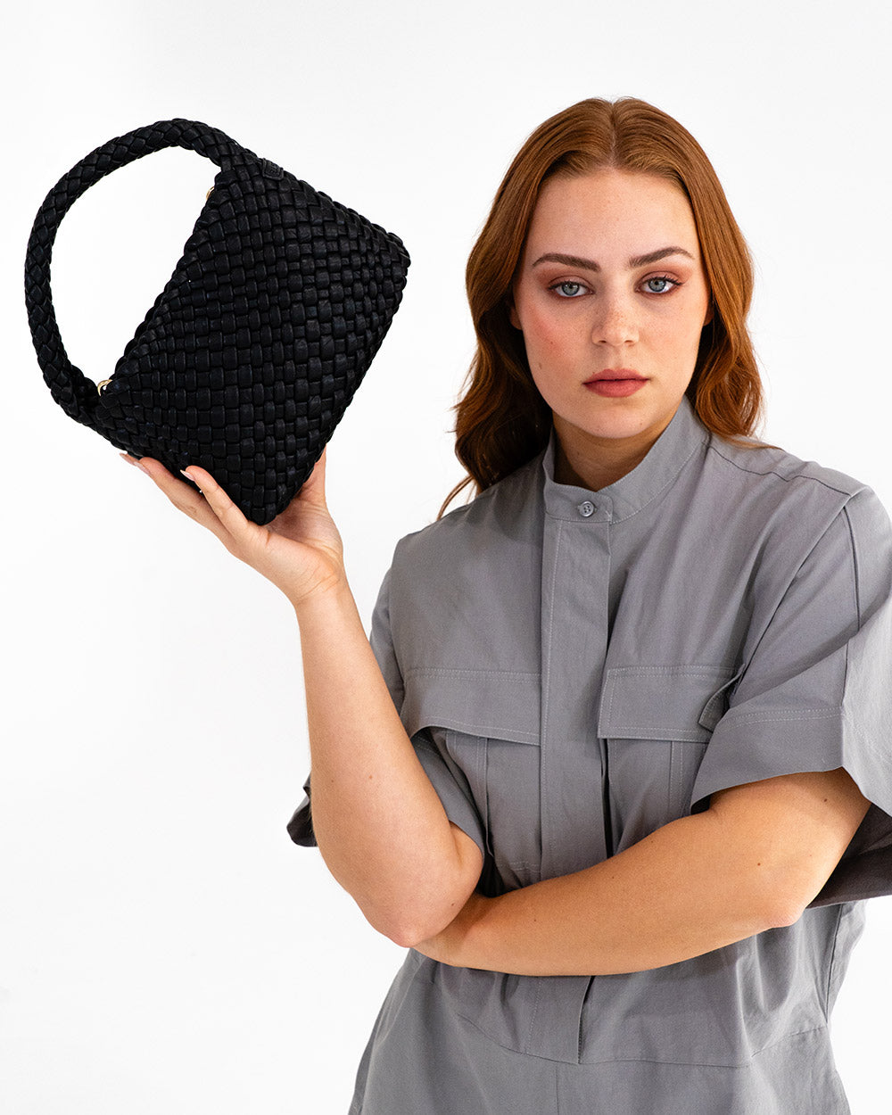 Linton Crossbody - Black Plait
