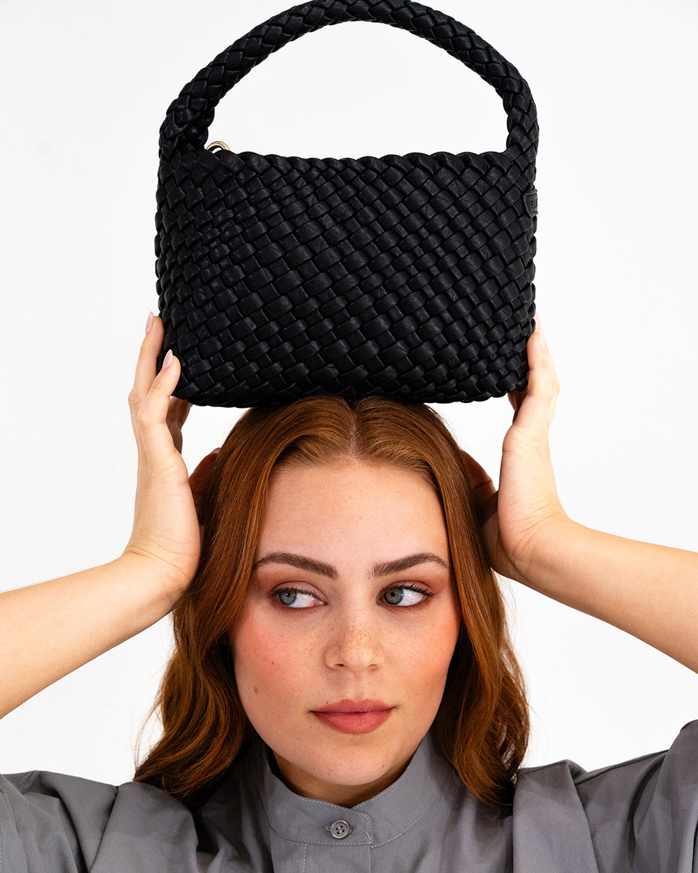 Linton Crossbody - Black Plait