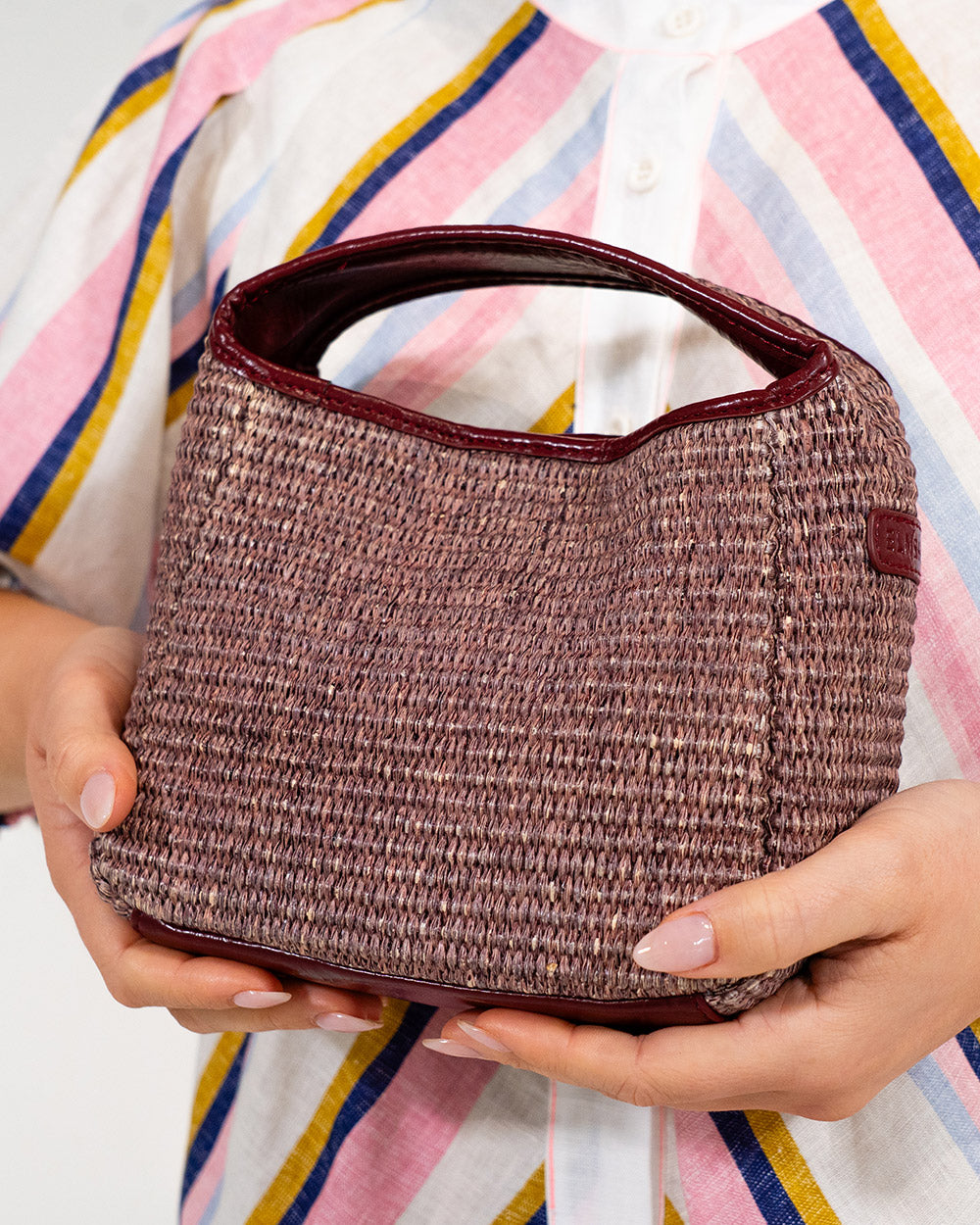 Linton Crossbody - Burgundy Weave