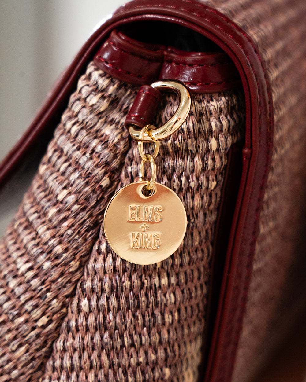 Lugano Crossbody - Burgundy Weave
