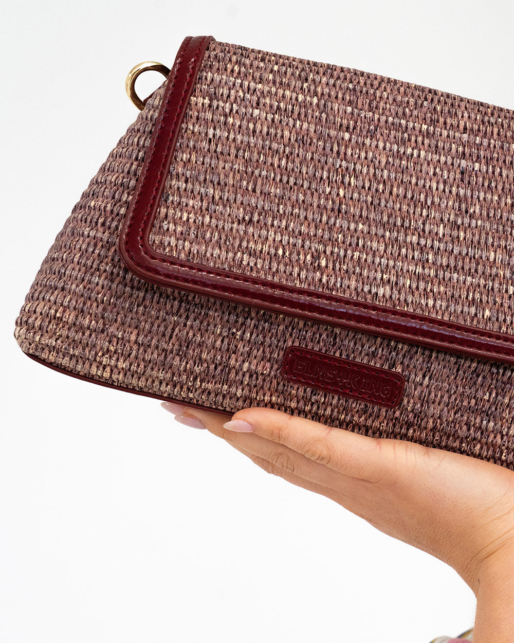 Lugano Crossbody - Burgundy Weave