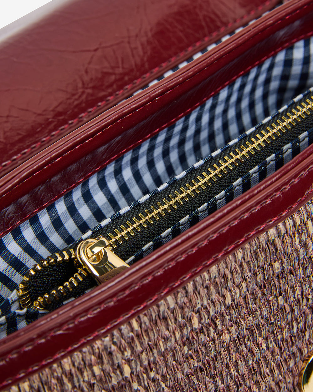 Lugano Crossbody - Burgundy Weave