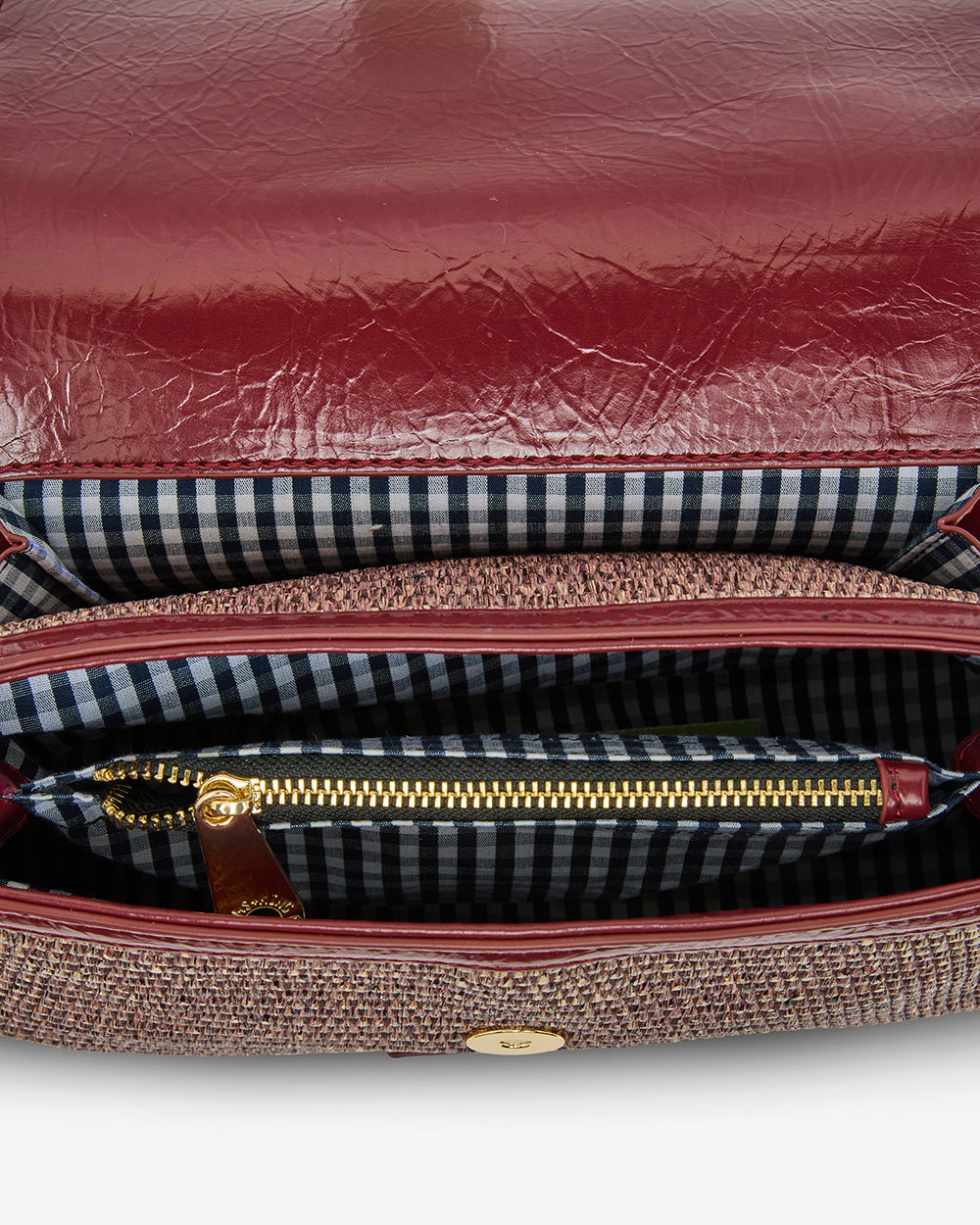 Lugano Crossbody - Burgundy Weave