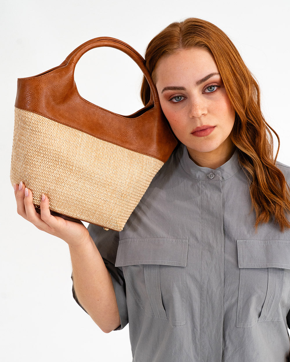 Miller Tote - Tan Weave