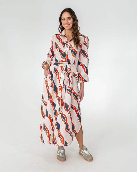 Palm Beach Shirt Dress - River