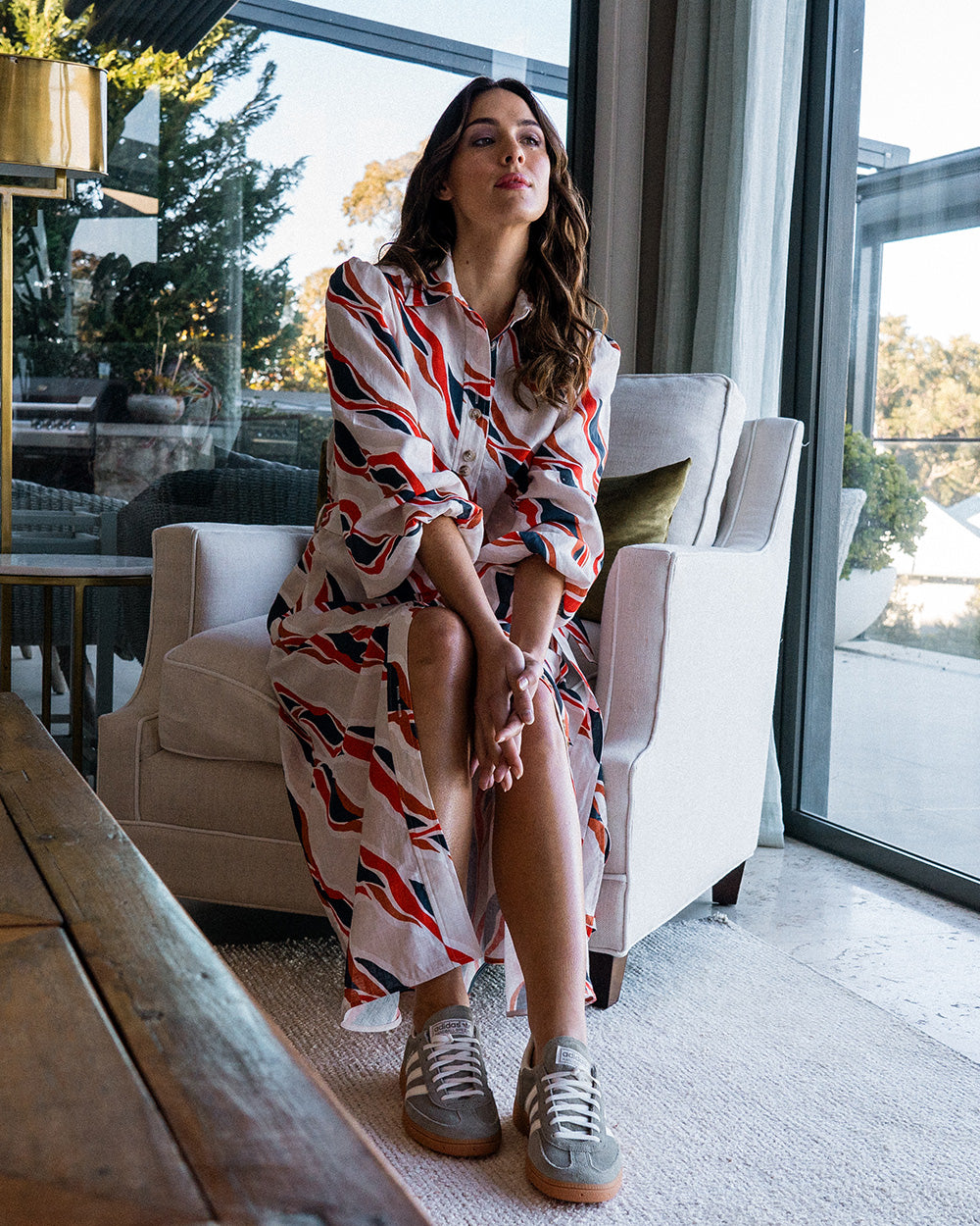 Palm Beach Shirt Dress - River