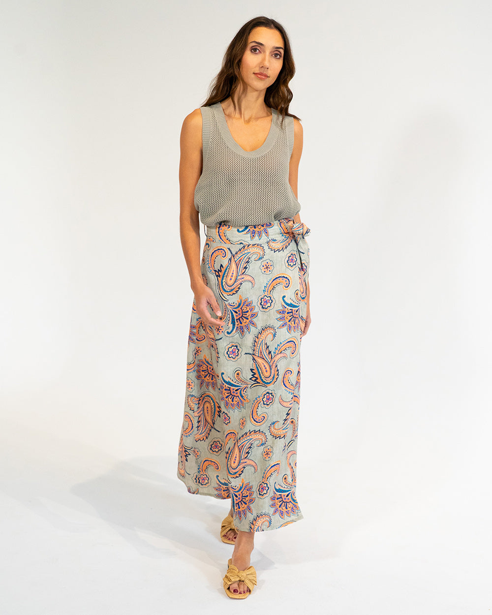Palm Cove Knit Tank - Khaki