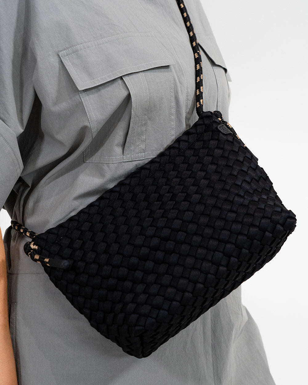 Panama Crossbody - Black Neo Plait