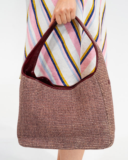 Arcadia Tote - Burgundy Weave