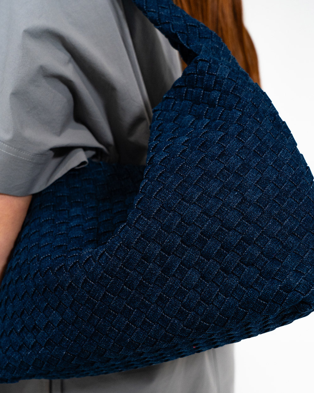 Arcadia Tote - Dark Denim Plait