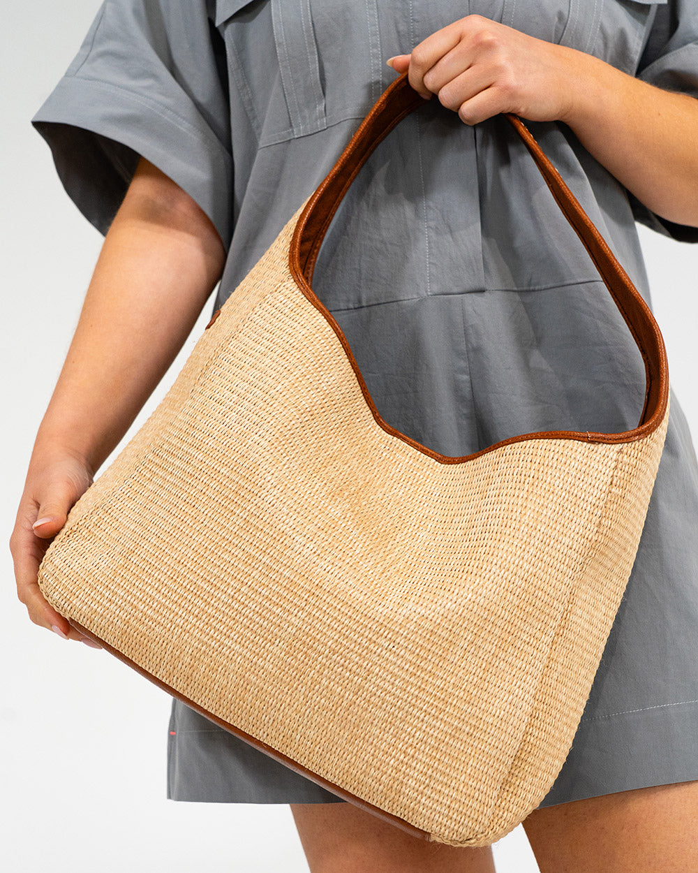 Arcadia Tote - Tan Weave