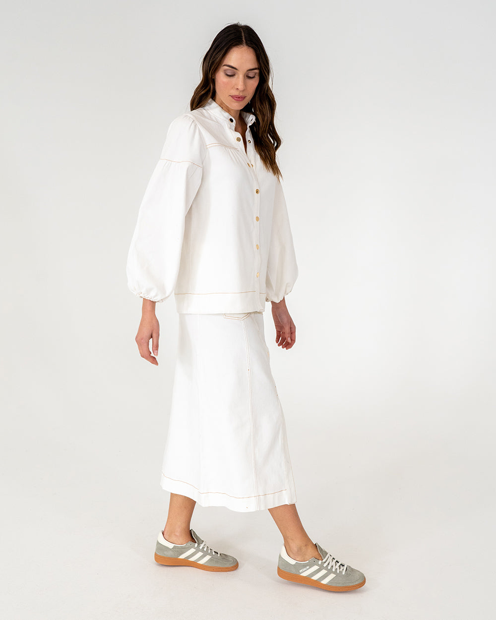Morton Skirt - Chalk Denim