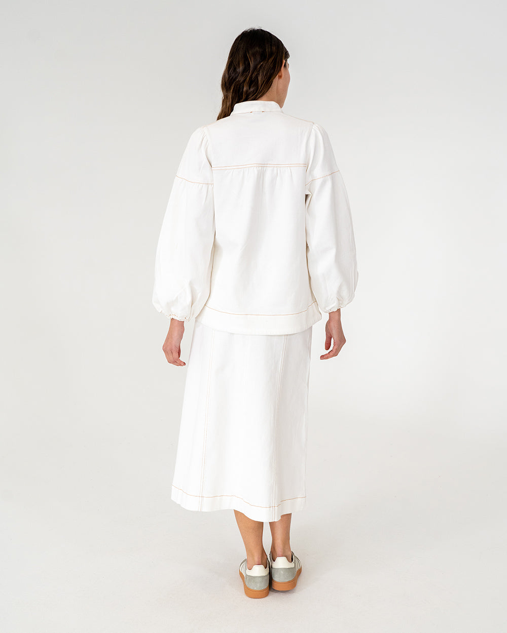 Morton Skirt - Chalk Denim