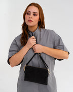 Bowery Crossbody - Charcoal Crinkle