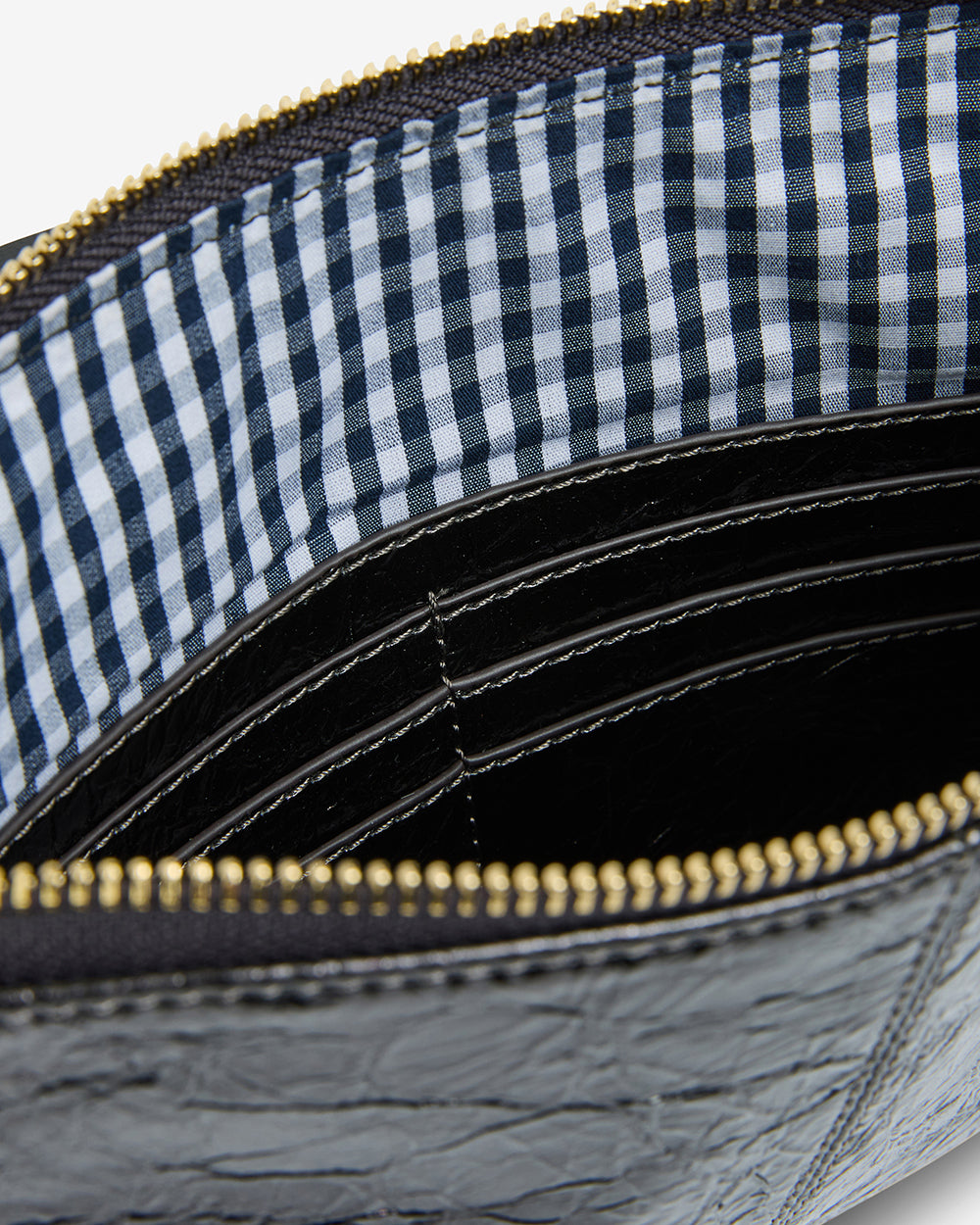 Bowery Crossbody - Charcoal Crinkle