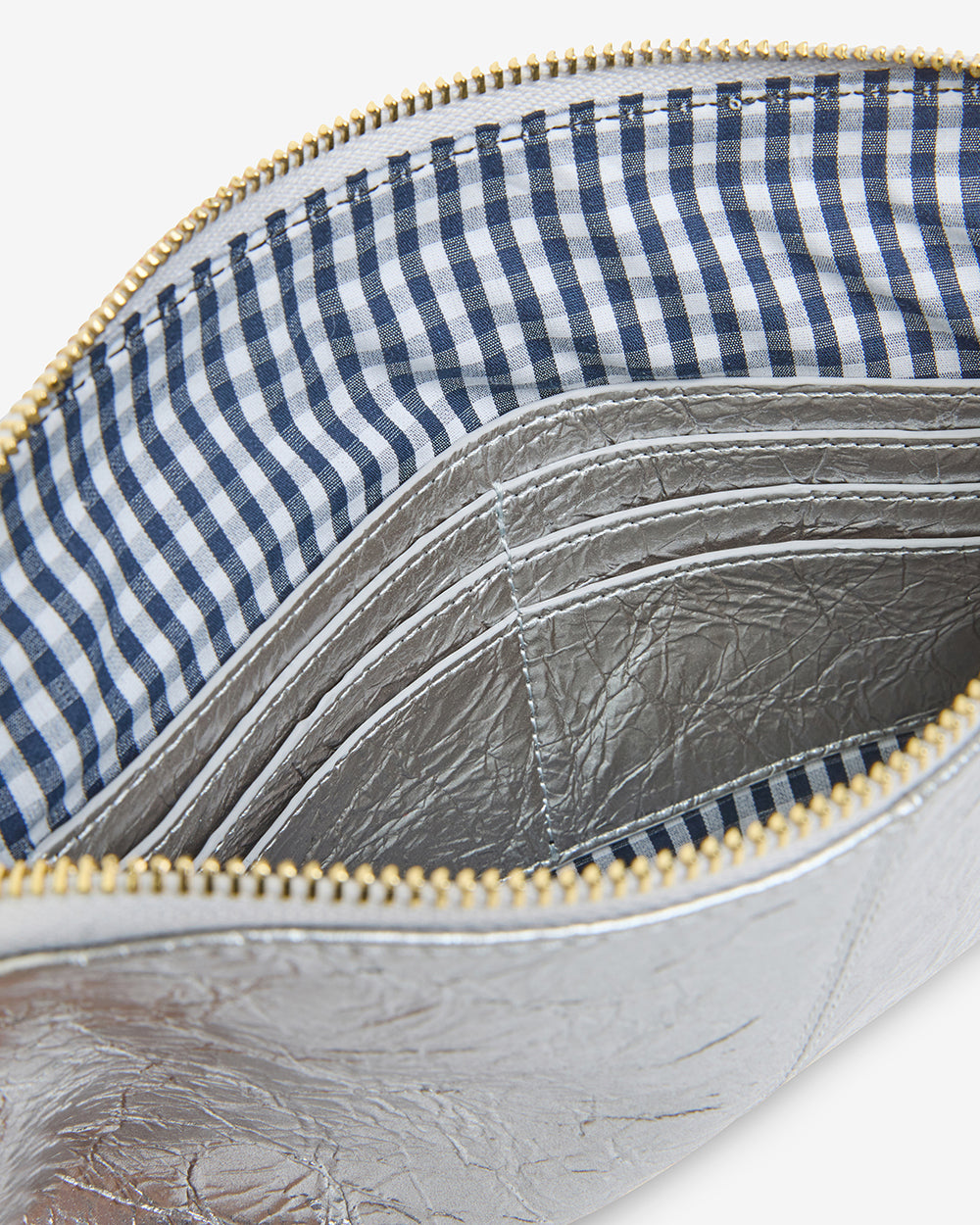 Bowery Crossbody - Silver Crinkle