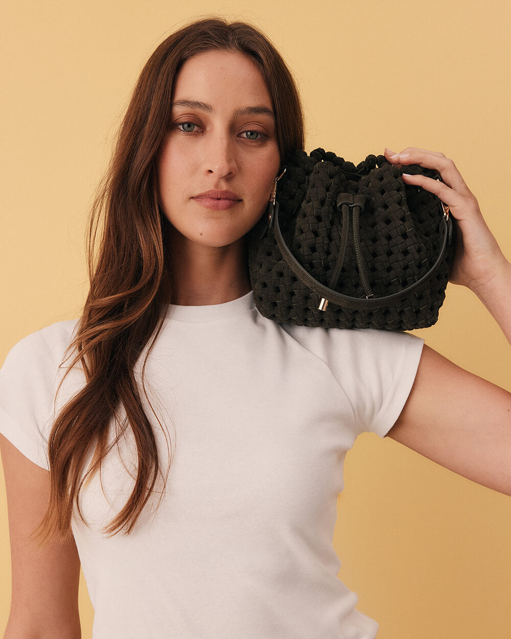 Box Weave Bucket - Khaki