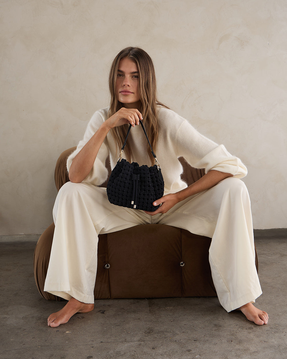 Box Weave Bucket - Navy