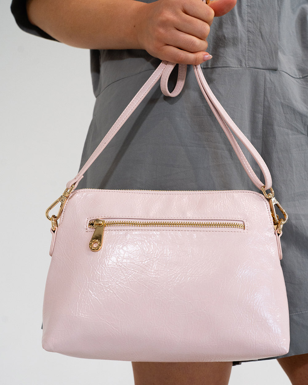 Burbank Crossbody Large - Blush Crinkle