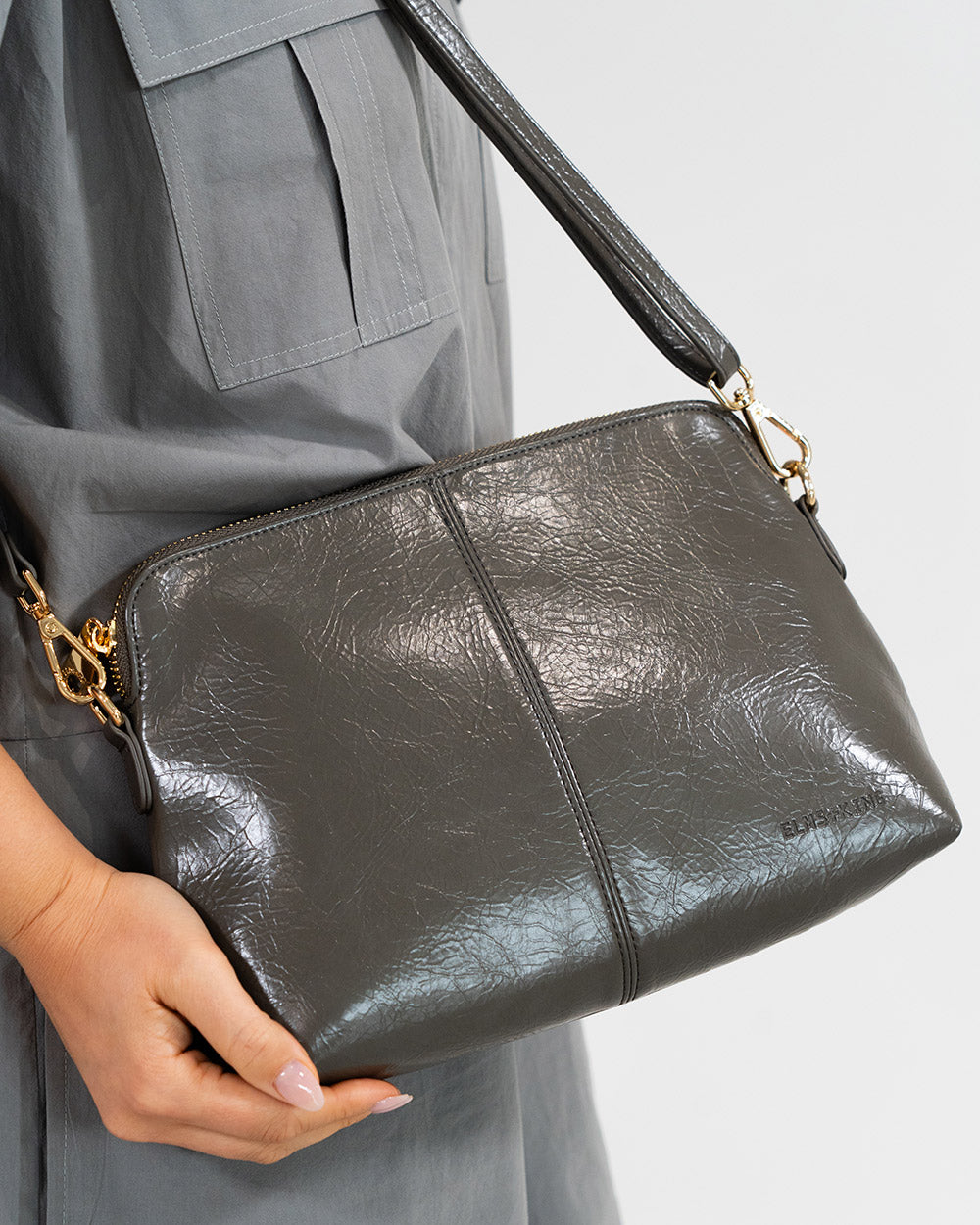 Burbank Crossbody Large - Khaki Crinkle