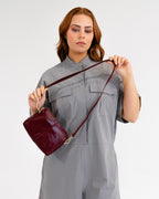 Burbank Crossbody - Burgundy Crinkle