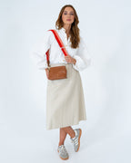 Burbank Crossbody - Tan Pebble