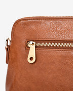 Burbank Crossbody Large - Tan Pebble