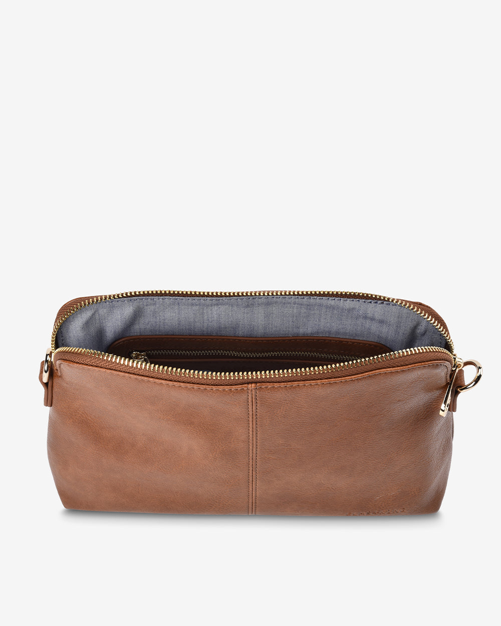 Burbank Crossbody Large - Tan Pebble