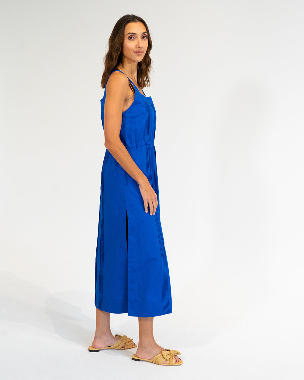 Cape Maxi Dress - Cobalt