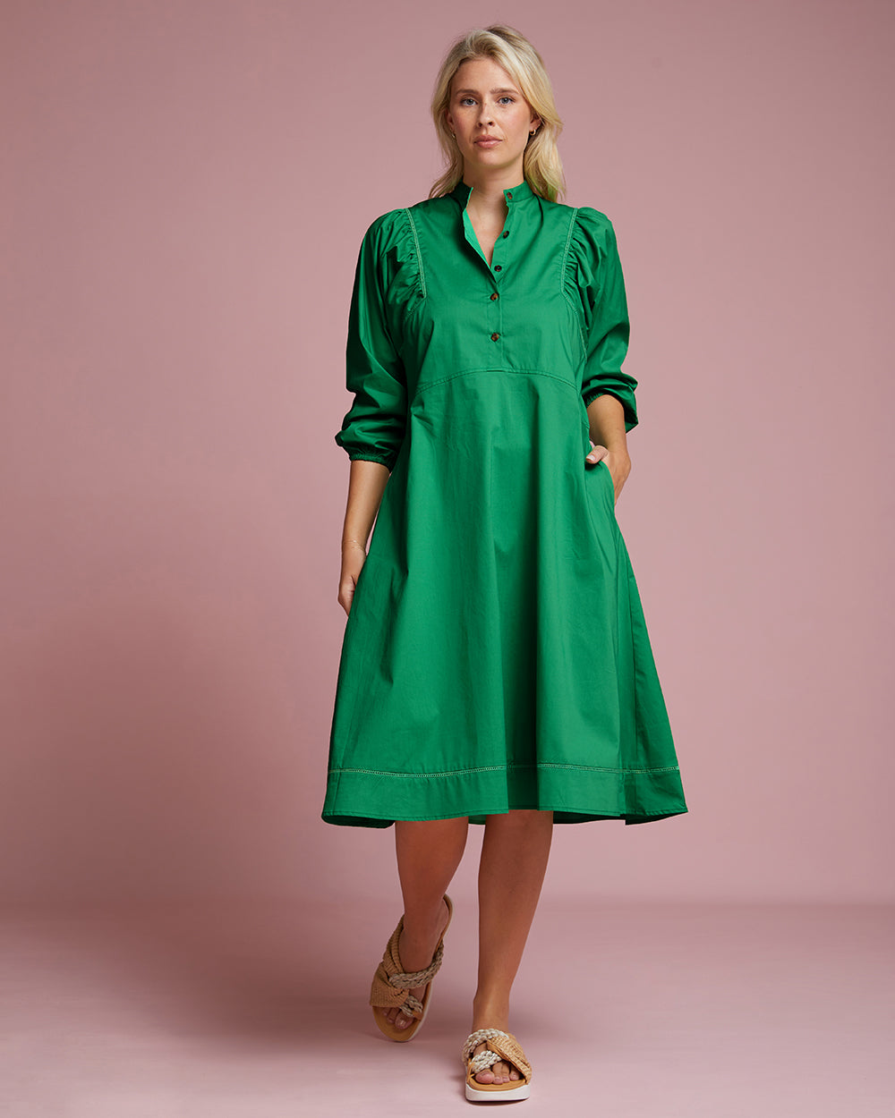 Capri Midi Dress - Emerald