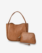Capri Shoulder Bag - Tan Pebble