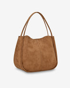 Capri Tote - Tan Microsuede