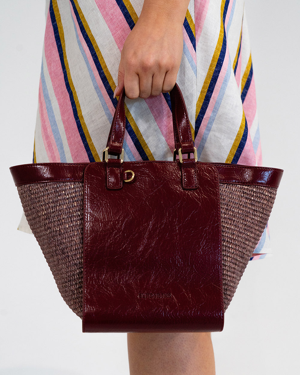 Carnegie Tote - Burgundy Weave