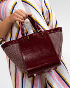 Carnegie Tote - Burgundy Weave